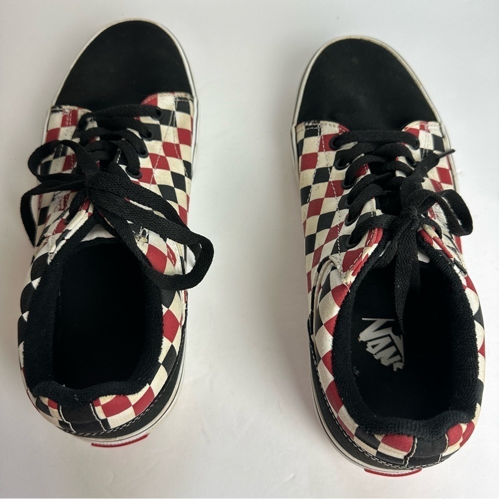 Vans Off The Wall Checkered Shoes Men’s Size 9 EU 42 Sneakers Red Black FLAW - Picture 4 of 10